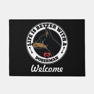 Doberman Personalisiert Life besser Fußmatte