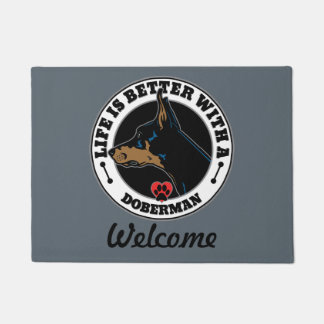 Doberman Personalisiert Life besser Fußmatte