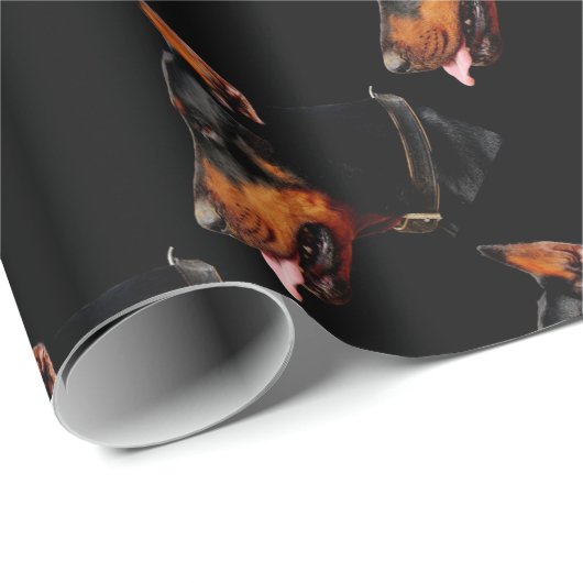 Doberman Pet Dog Geschenkpapier (Rolleneckpunkt)