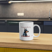 Doberman Pincher Black Watercolor Personalize Kaffeetasse