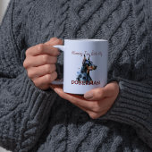 Doberman Pincher Black Watercolor Personalize Kaffeetasse