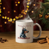 Doberman Pincher Black Watercolor Personalize Kaffeetasse