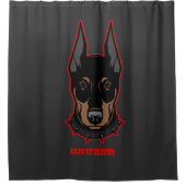 Doberman Pincher hinzufügen Name Mascot Männer Duschvorhang (Vorderseite)