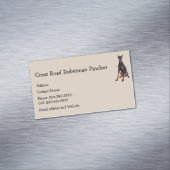 Doberman Pincher Hund Tier Magnetische Visitenkarte (Beispiel)