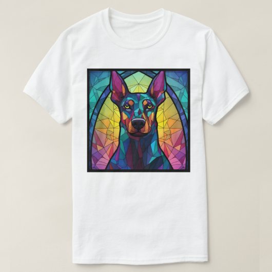 Doberman Pincher Stains Art T-Shirt (Design vorne)