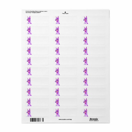 Doberman Pink Address Labels (Vorne)