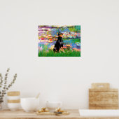 Doberman Pinscher1 - Lilies 2 Poster (Küche)