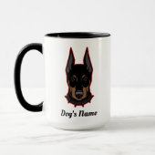 Doberman Pinscher Add Name Gift Coffee Tasse (Links)