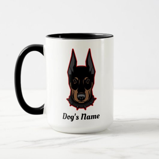 Doberman Pinscher Add Name Gift Coffee Tasse (Links)