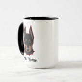 Doberman Pinscher Add Name Gift Coffee Tasse (Vorderseite Links)
