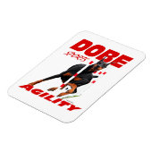 Doberman Pinscher Agility Magnet (Linke Seite)