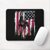 Doberman Pinscher American Flag USA Phantastisch Mousepad (Mit Mouse)