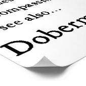 Doberman Pinscher Art Print Poster (Ecke)