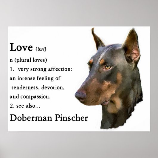 Doberman Pinscher Art Print Poster (Vorne)