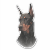 Doberman Pinscher Aufkleber (Vorderseite)