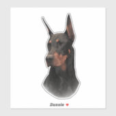 Doberman Pinscher Aufkleber (Blatt)