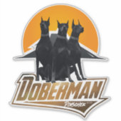 Doberman Pinscher Aufkleber (Vorderseite)