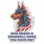 Doberman Pinscher Aufkleber (Vorderseite)