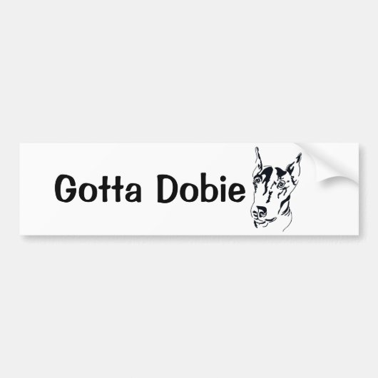 Doberman Pinscher Autoaufkleber (Vorne)