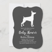 Doberman Pinscher Baby Shower Gender Neutral Einladung (Vorderseite)