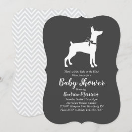 Doberman Pinscher Baby Shower Gender Neutral Einladung