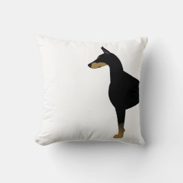 Doberman Pinscher Basic Hund Rasse Illustration Kissen