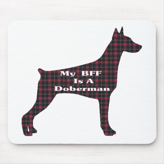 Doberman Pinscher BESTE FREUNDIN - Geschenke Mousepad (Vorne)
