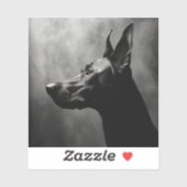 Doberman Pinscher Black and White Aufkleber (Blatt)