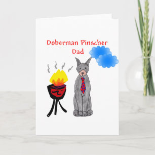 Doberman Pinscher Black - Vater Card Karte