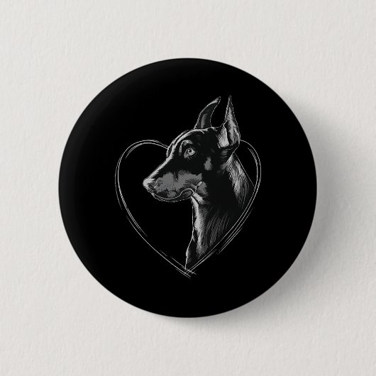 Doberman Pinscher Button (Vorderseite)