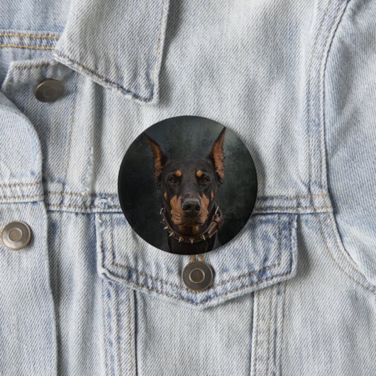Doberman Pinscher Button (Beispiel)