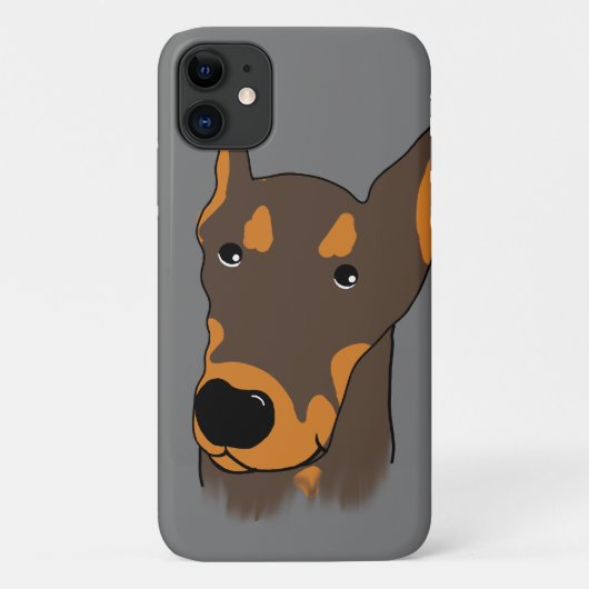 Doberman pinscher Cartoon iPhone / iPad Gehäuse Case-Mate iPhone Hülle (Rückseite)
