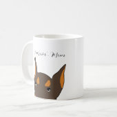 Doberman Pinscher Cartoon Tasse (Vorderseite Links)