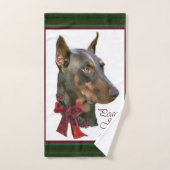 Doberman Pinscher Christmas Badhandtuch Set (Handtuch)