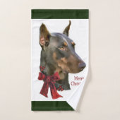 Doberman Pinscher Christmas Badhandtuch Set (Handtuch)