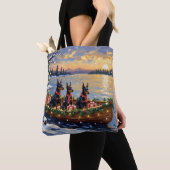 Doberman Pinscher Christmas Boat Holiday Tasche (Von Nahem)