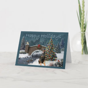 Doberman Pinscher Christmas Card Abend Feiertagskarte
