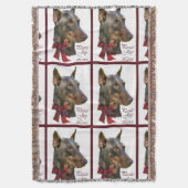 Doberman Pinscher Christmas Decke (Vorderseite Vertikal)