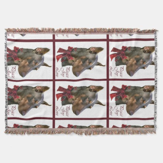Doberman Pinscher Christmas Decke (Vorderseite)