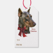 Doberman Pinscher Christmas Geschenke Geschenkanhänger (Vorderseite)
