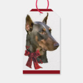 Doberman Pinscher Christmas Geschenke Geschenkanhänger (Rückseite)