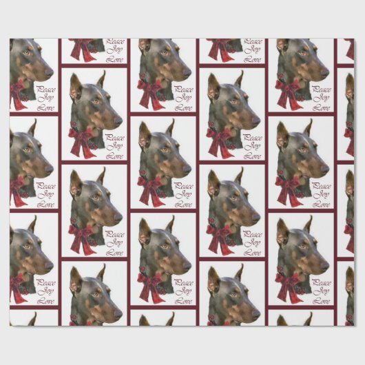 Doberman Pinscher Christmas Geschenkpapier (Flach)