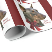 Doberman Pinscher Christmas Geschenkpapier (Rolleneckpunkt)