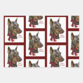 Doberman Pinscher Christmas Geschenkpapier Set (Vorderseite 2)