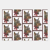 Doberman Pinscher Christmas Geschenkpapier Set (Vorderseite)