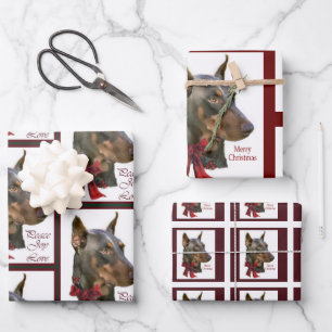 Doberman Pinscher Christmas Geschenkpapier Set