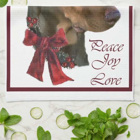 Doberman Pinscher Christmas Handtuch (Gefaltet)