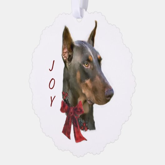 Doberman Pinscher Christmas Ornament Karte (Links)