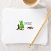 Doberman Pinscher Christmas Tree Rücksendeadresse Adressaufkleber (Insitu)