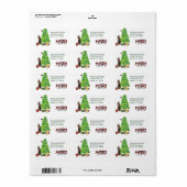 Doberman Pinscher Christmas Tree Rücksendeadresse Adressaufkleber (Vorne)